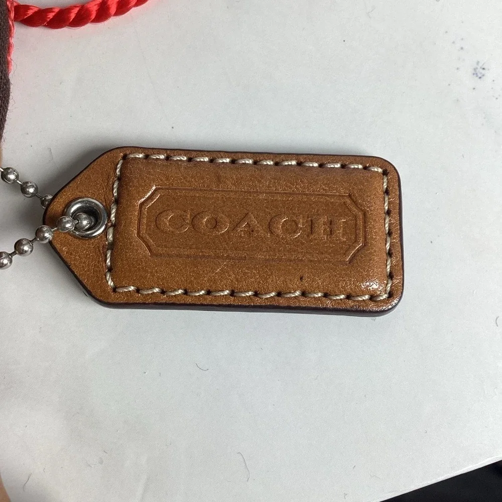 Coach F11666 Y2K Vintage Signature Tan and‎ Cream Shoulder Bag Leather Canvas